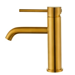 Tvättställsblandare Slim Vinkel Mässing 183 mm