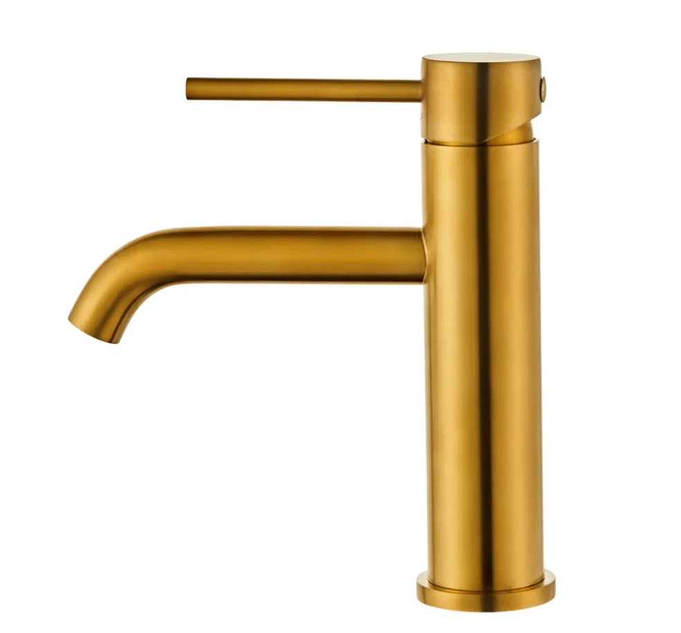Tvättställsblandare Slim Vinkel Mässing 183 mm