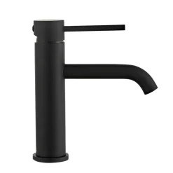 Tvättställsblandare Slim Vinkel Svart 183 mm