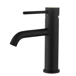 Tvättställsblandare Slim Vinkel Svart 183 mm