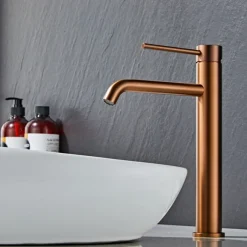 Tvättställsblandare Slim Vinkel Koppar 282 mm