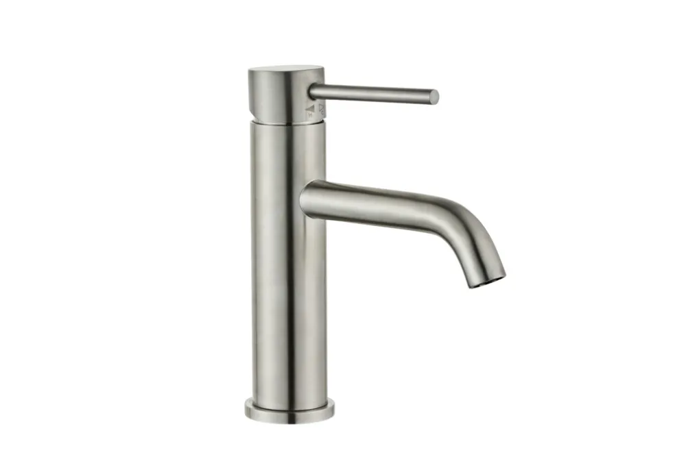 Tvättställsblandare Slim Vinkel Borstad 183 mm