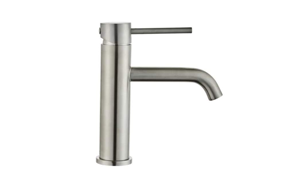 Tvättställsblandare Slim Vinkel Borstad 183 mm