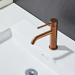 Tvättställsblandare Slim Vinkel Koppar 183 mm
