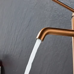 Tvättställsblandare Slim Vinkel Koppar 183 mm