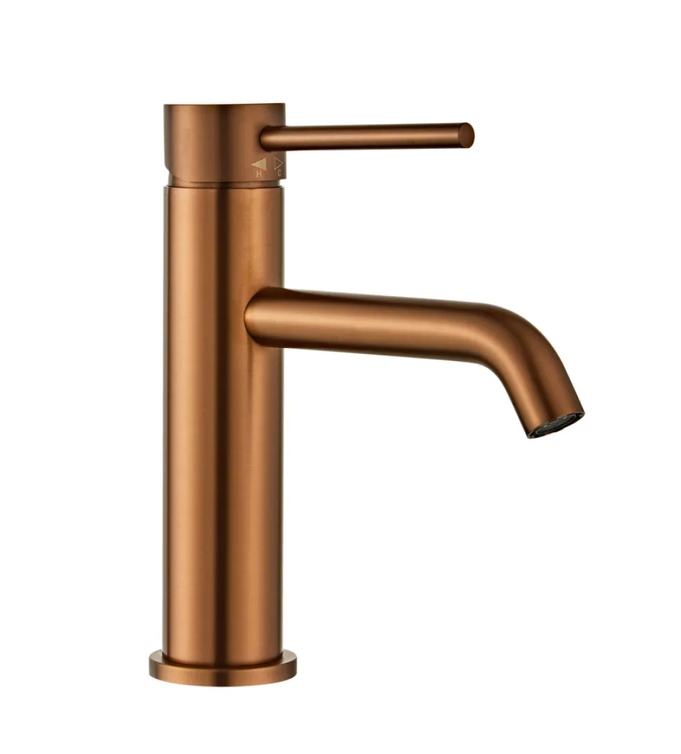 Tvättställsblandare Slim Vinkel Koppar 183 mm