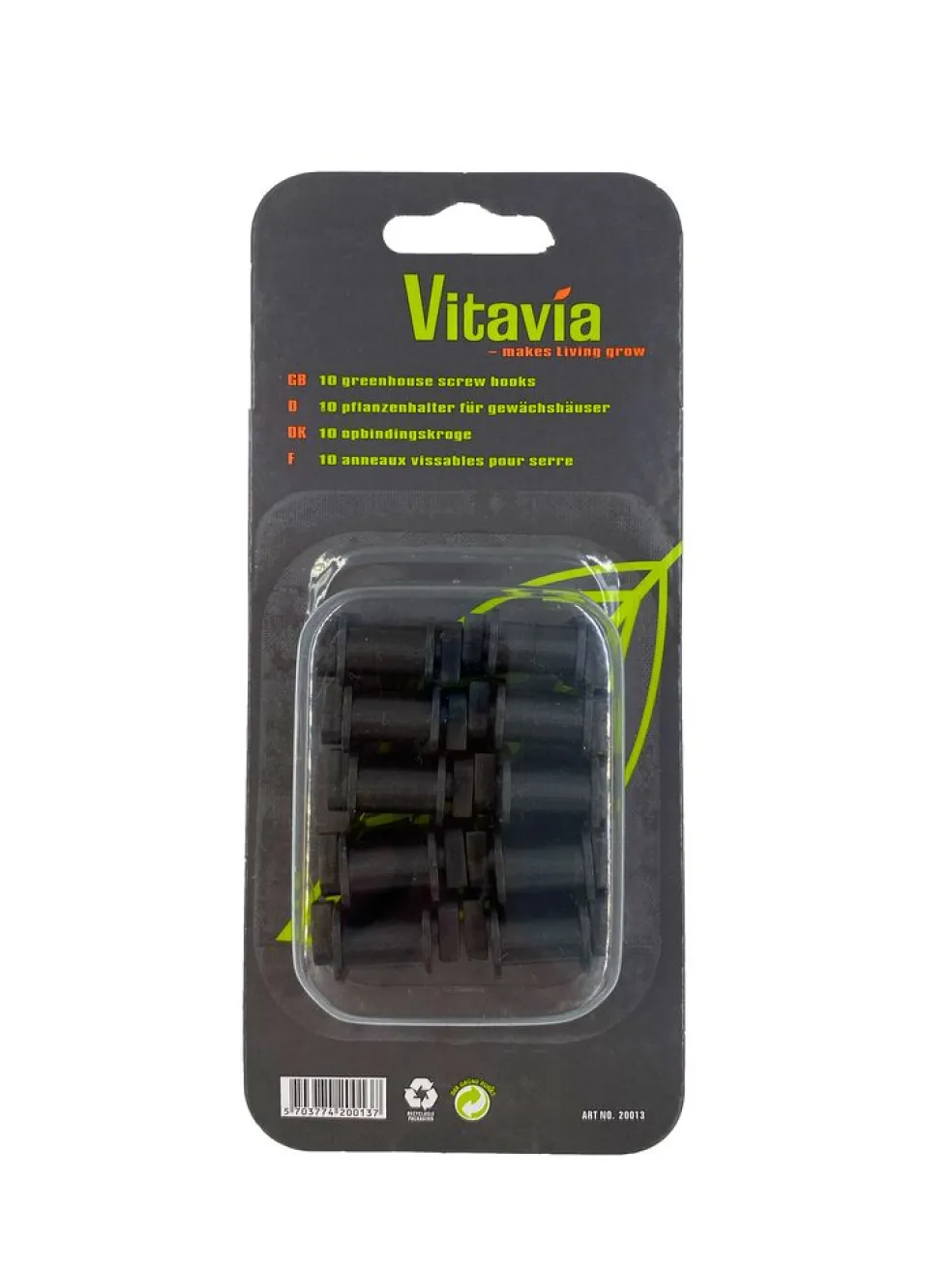 Uppbindningskrok Växthus 10-pack Vitavia