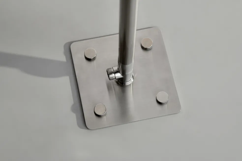 Utedusch Kallvatten Borstat stål Ø200 mm