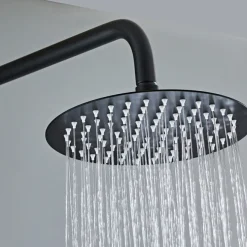 Utedusch Varm-/Kallvatten Svart Ø200 mm REN