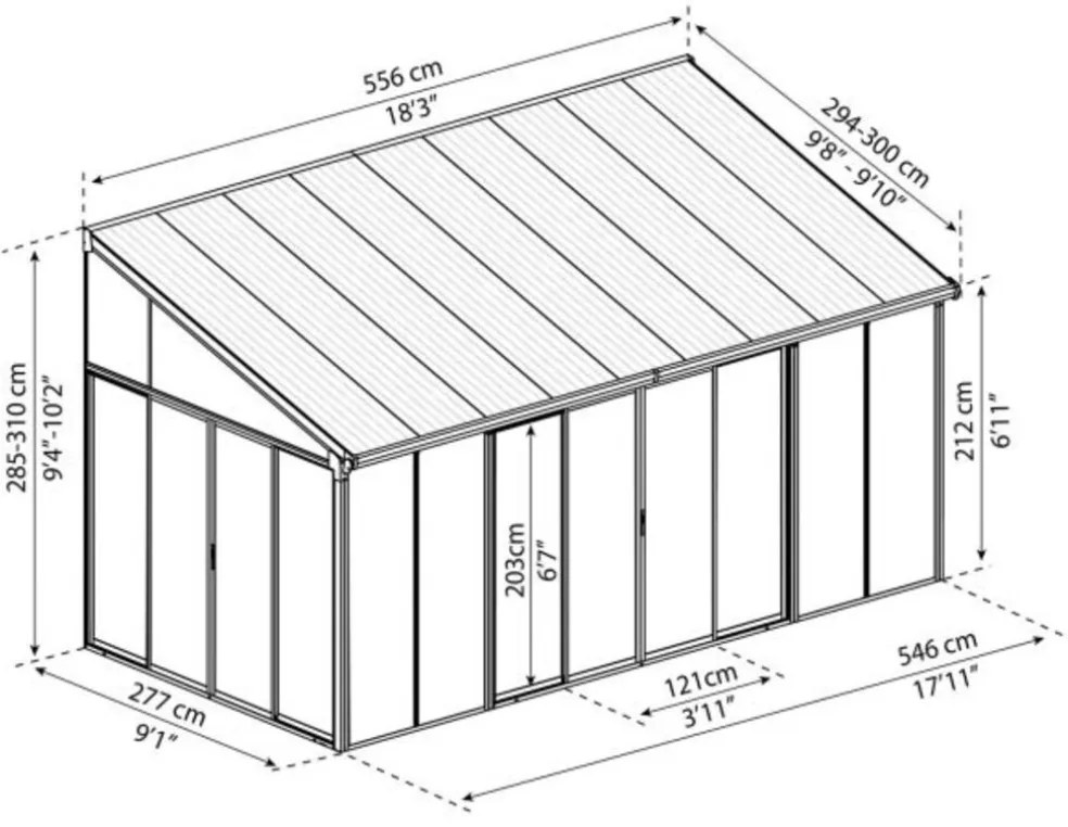 Uterum Sanremo Vit 3 x 5,46 m Canopia by Palram