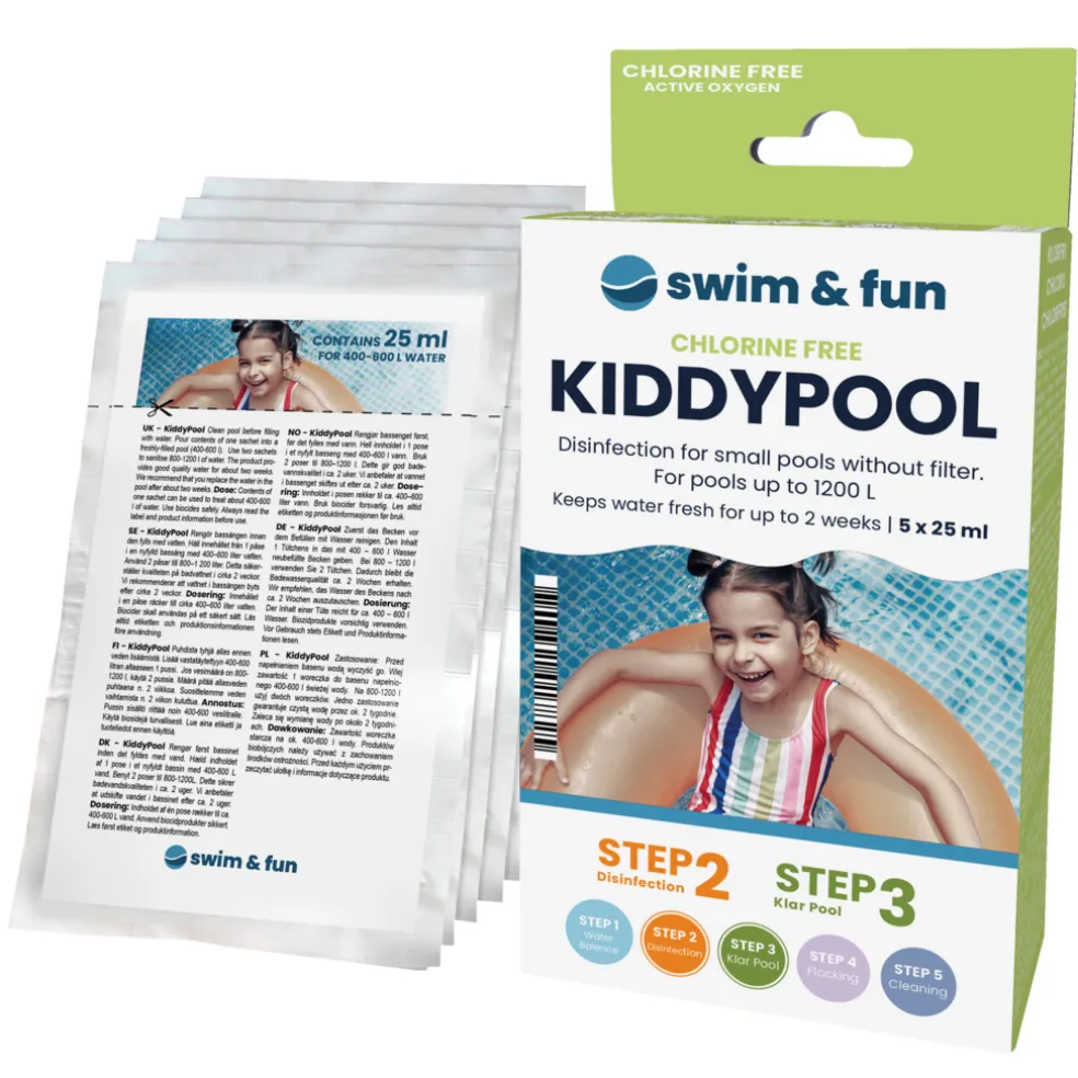 Vattenrening Kiddypool Klorfri 5 x 25 ml Swim & Fun