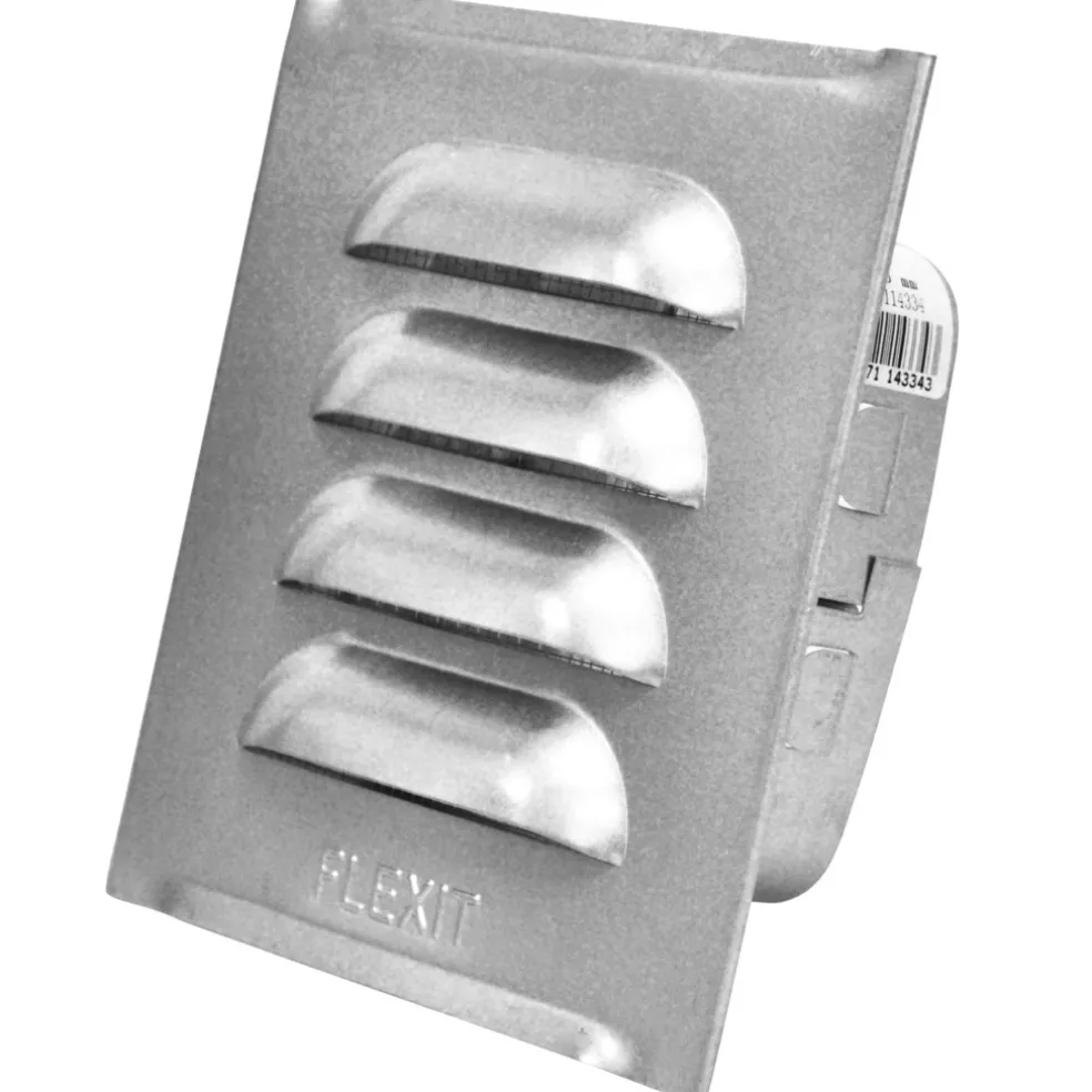 Ventilgaller Aluzink m/ram 150 x 150 mm Flexit
