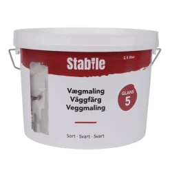 Väggfärg Tak & Vägg Svart 2,5 L Stabile