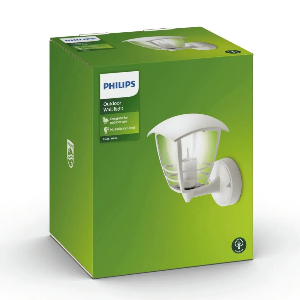 Vägglampa Creek Vit Philips