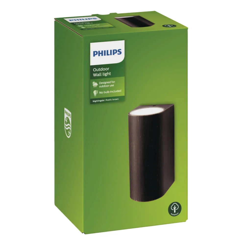 Vägglampa Nightingale Rost Philips