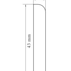 Vägglist PVC Vit 7 x 43 mm - 2,5 m Primo