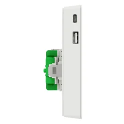 Vägguttag 2-vägs USB Jordat Exxact Schneider Electric