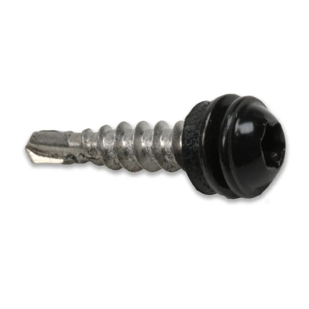 Vindskiveskruv Protect 4 Svart 4,2 x 25 mm 100-pack Heco