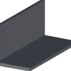 Vinkellist Svart 25 x 25 mm - 2 m