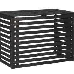 Värmepumpsskydd Trä Svart 96 x 71 x 53 cm