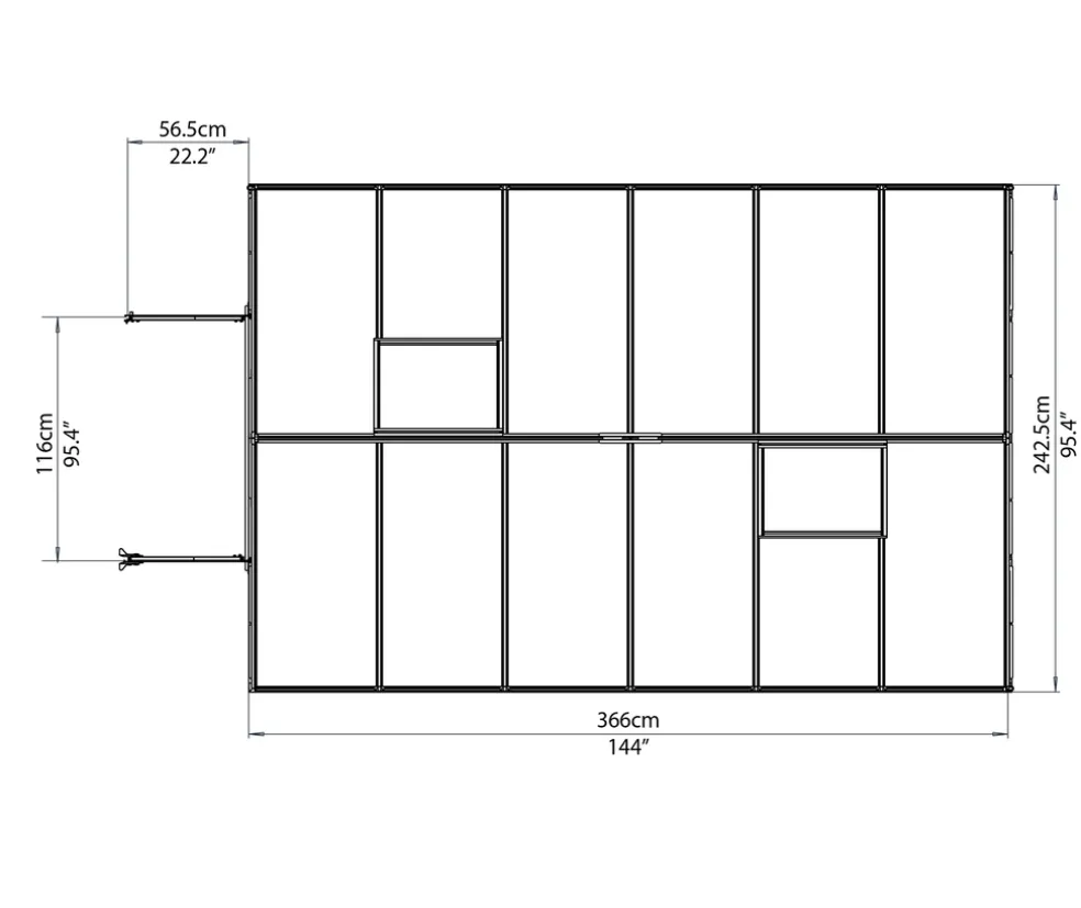 Växthus Balance 8,8 m² Canopia by Palram