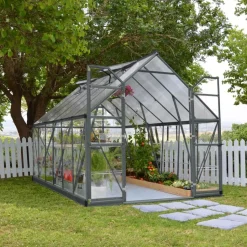 Växthus Balance 8,9 m² Mörkgrå Canopia by Palram
