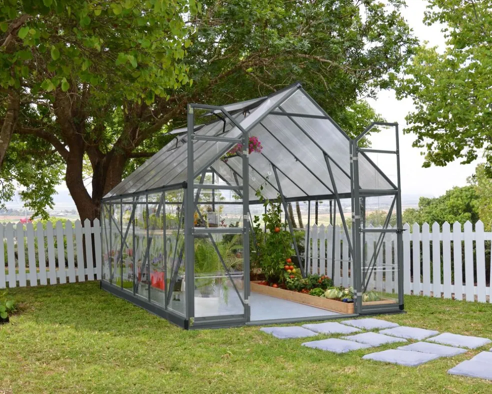 Växthus Balance 8,9 m² Mörkgrå Canopia by Palram