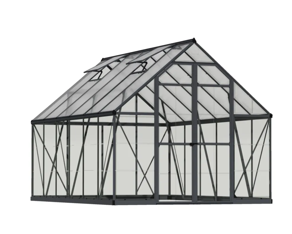 Växthus Balance 8,9 m² Mörkgrå Canopia by Palram