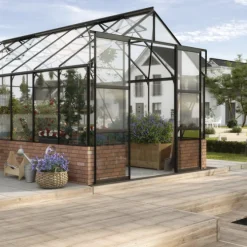 Växthus Cassandra 11500 Svart Glas 11,5 m² Vitavia