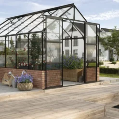 Växthus Cassandra 9900 Svart Glas Crest 9,9 m² Vitavia