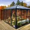 Växthus Fortuna 10200 Svart Glas/Poly 10,2 m² Vitavia