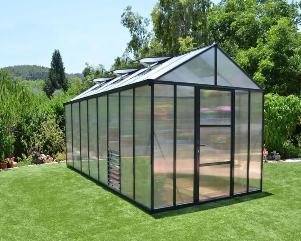 Växthus Glory Premium 12,2 m² Mörkgrå Canopia by Palram