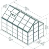 Växthus Harmony 5,7 m² Mörkgrå Canopia by Palram