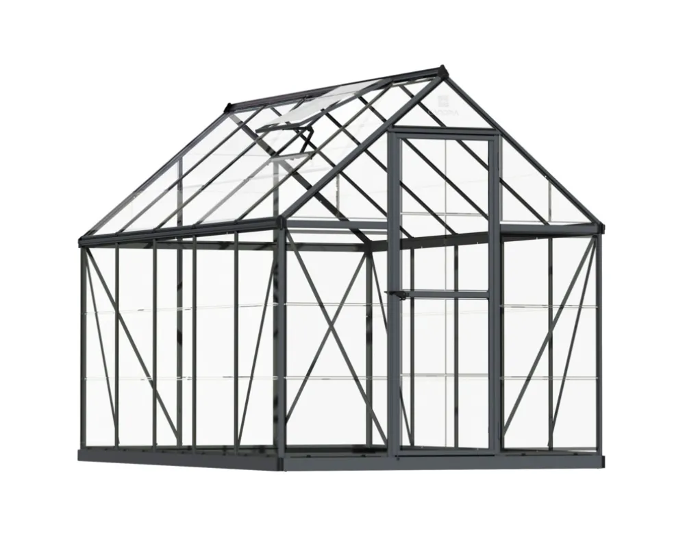 Växthus Harmony 5,7 m² Mörkgrå Canopia by Palram