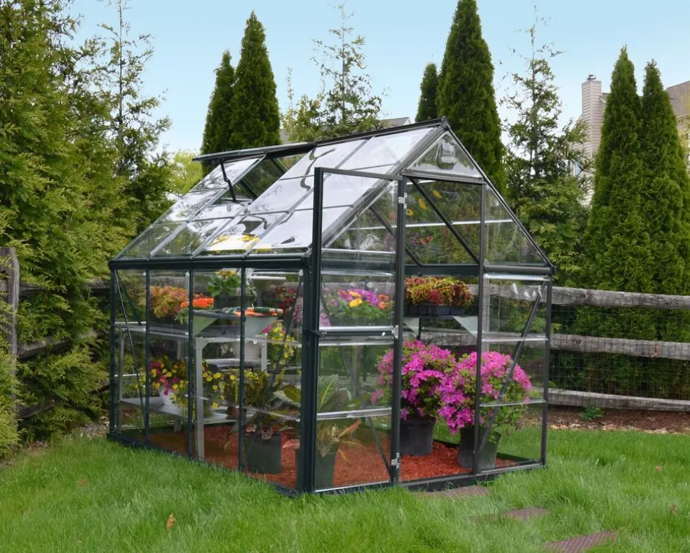 Växthus Harmony 4,6 m² Mörkgrå Canopia by Palram