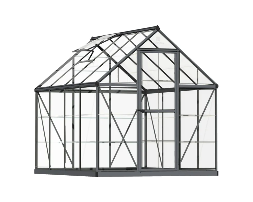 Växthus Harmony 4,6 m² Mörkgrå Canopia by Palram