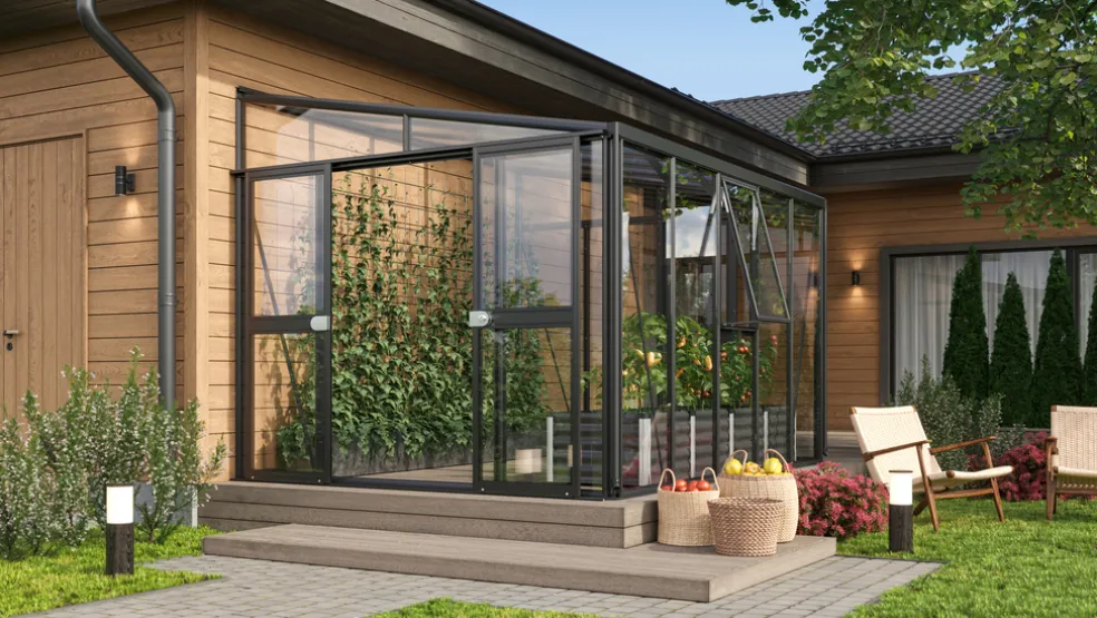 Växthus Helena 8600 Svart Glas/Poly 8,6 m² Vitavia