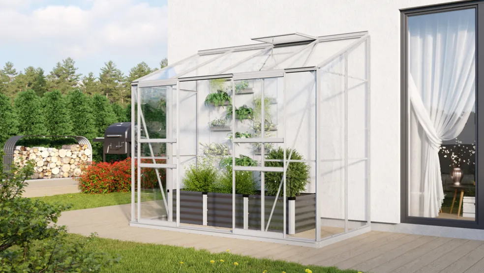 Växthus Ida 3300 Alu Glas 3,3 m² Vitavia