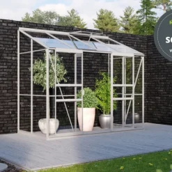 Växthus Ida 3300 Alu Glas Sockel 3,3 m² Vitavia