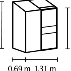 Växthus Ida 900 Alu Glas Sockel 0,9 m² Vitavia