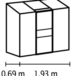 Växthus Ida 1300 Alu Poly Sockel 1,3 m² Vitavia