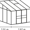 Växthus Ida 5200 Svart Glas/Poly 5,2 m² Vitavia