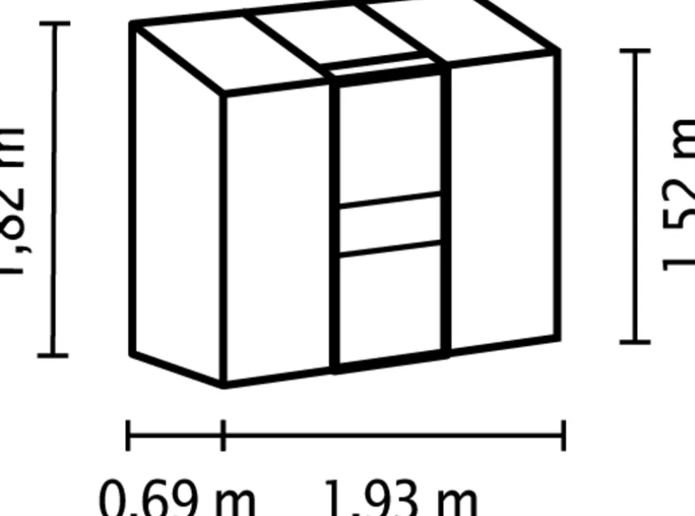 Växthus Ida 1300 Svart Poly 1,3 m² Vitavia