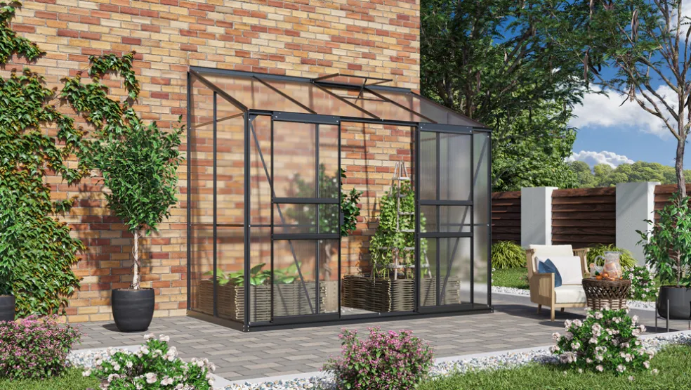 Växthus Ida 3300 Svart Poly 3,3 m² Vitavia