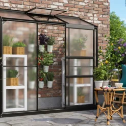 Växthus Ida 1300 Svart Poly Sockel 1,3 m² Vitavia