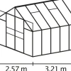Växthus Mars 8300 Svart Glas 8,3 m² Vitavia