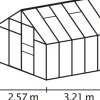 Växthus Merkur 8300 Svart Glas Sockel 8,3 m² Vitavia