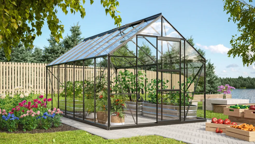 Växthus Merkur 11500 Svart Glas 11,5 m² Vitavia