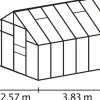 Växthus Merkur 9900 Svart Glas 9,9 m² Vitavia