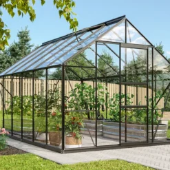 Växthus Merkur 9900 Svart Glas 9,9 m² Vitavia